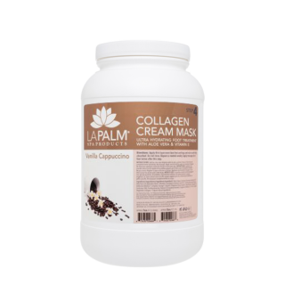 La Palm, Collagen Cream Foot Mask, Vanilla Cappuccino, 1Gal KK